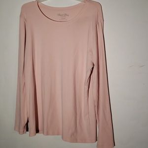 Faded Glory Pale Pink Long Sleeve Tee
